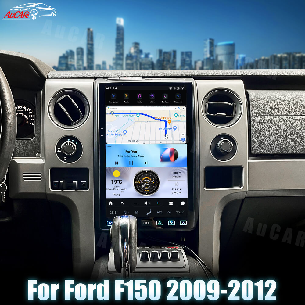 2009-2012 Ford F150 F250 Tesla Vertical Screen 14.4" CarPlay GPS Radio 128G 