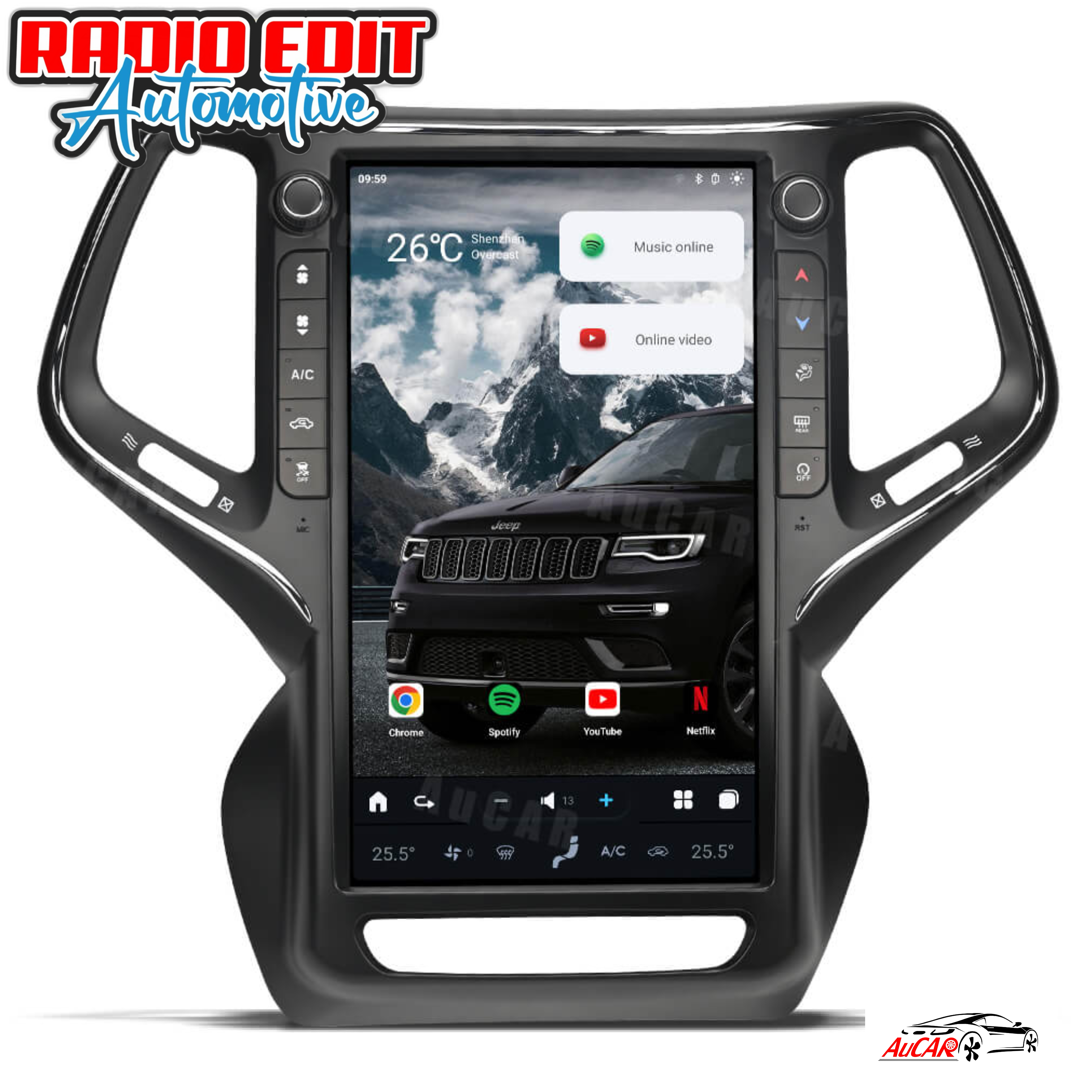 2014-2020 Jeep Cherokee Tesla Vertical Screen 13.6" CarPlay GPS Radio