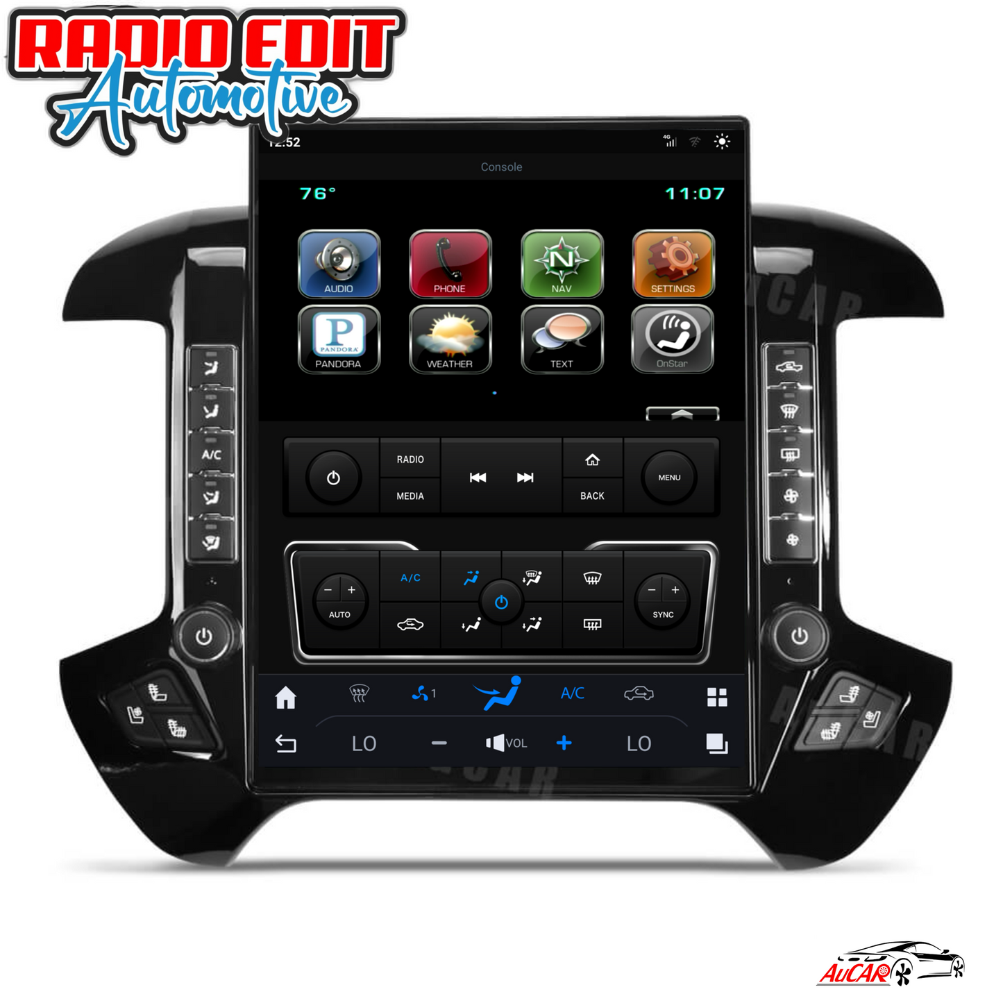 2014-2019 Silverado Sierra AuCar Tesla Screen 15.6" Android 13 CarPlay