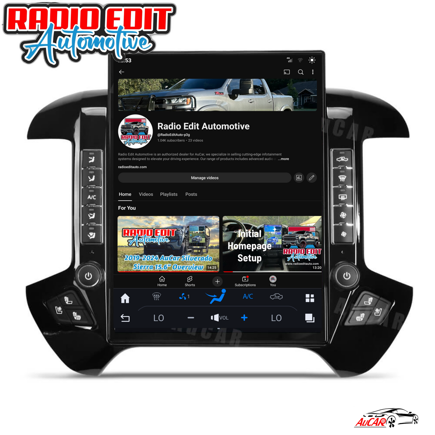 2014-2019 Silverado Sierra AuCar Tesla Screen 15.6" Android 13 CarPlay