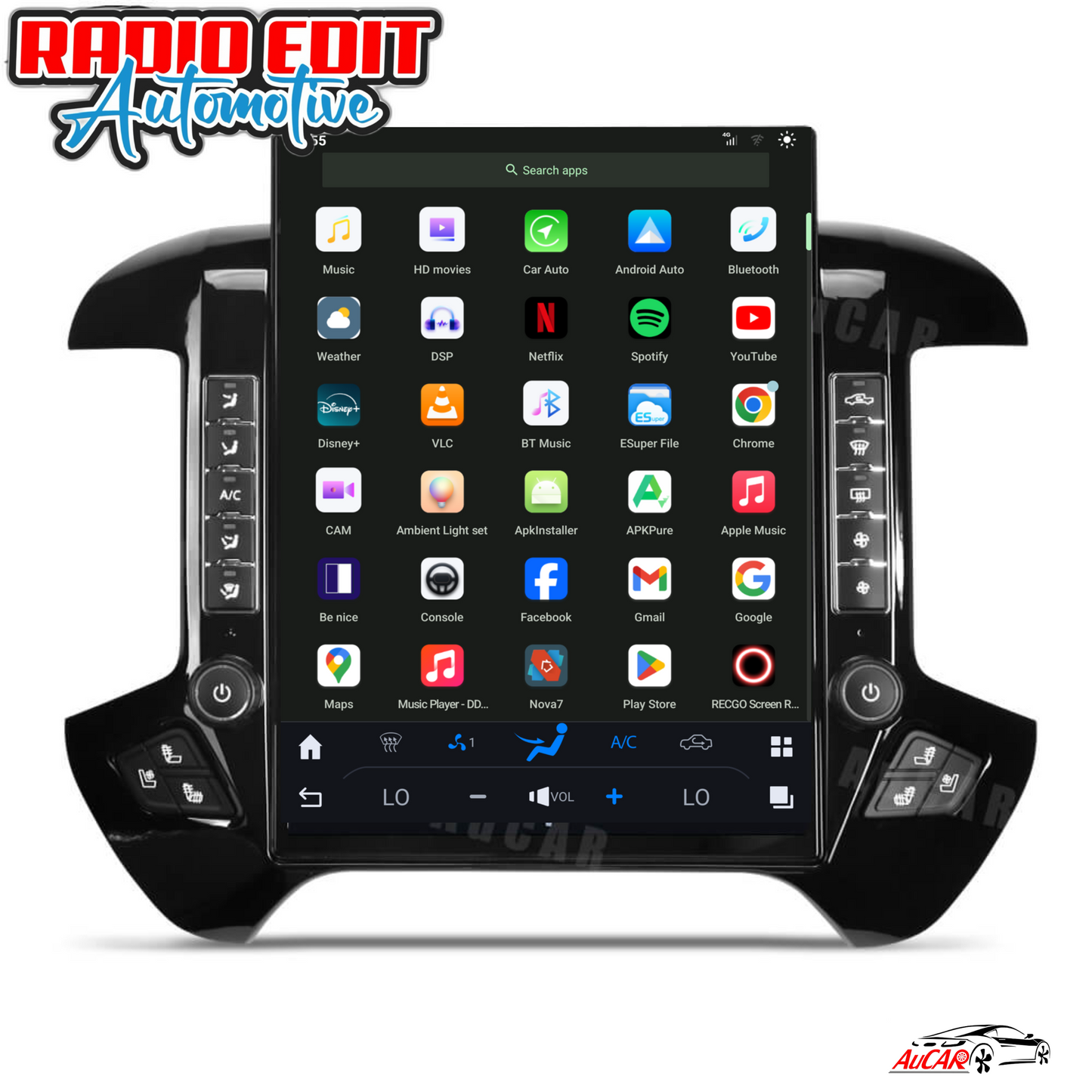 2014-2019 Silverado Sierra AuCar Tesla Screen 15.6" Android 13 CarPlay
