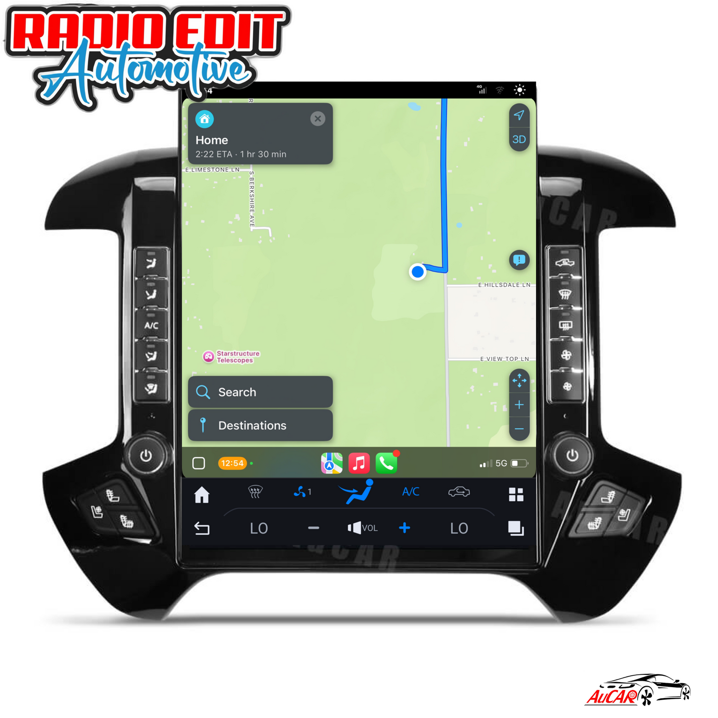 2014-2019 Silverado Sierra AuCar Tesla Screen 15.6" Android 13 CarPlay