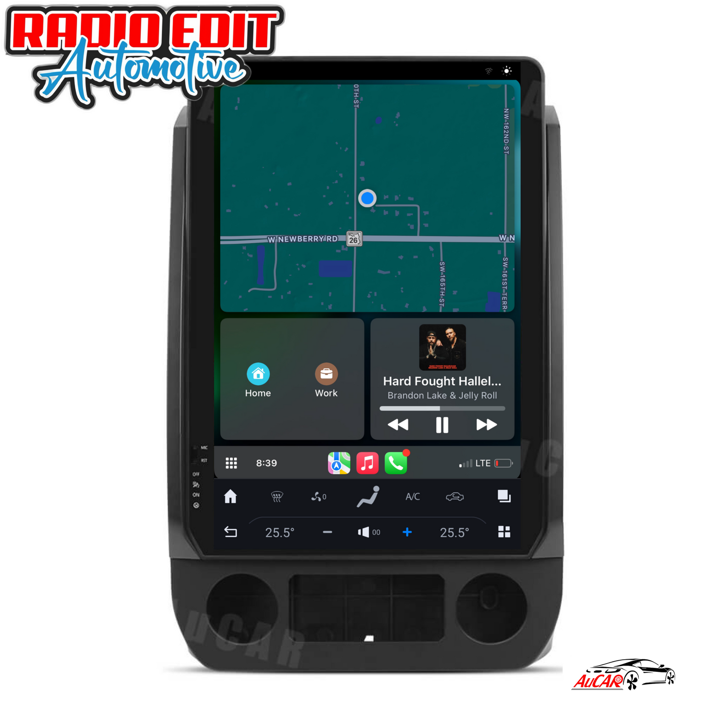 2015-2022 Ford F150 F250 F350 F450 Tesla Vertical Screen 14.4" CarPlay GPS Radio 128G