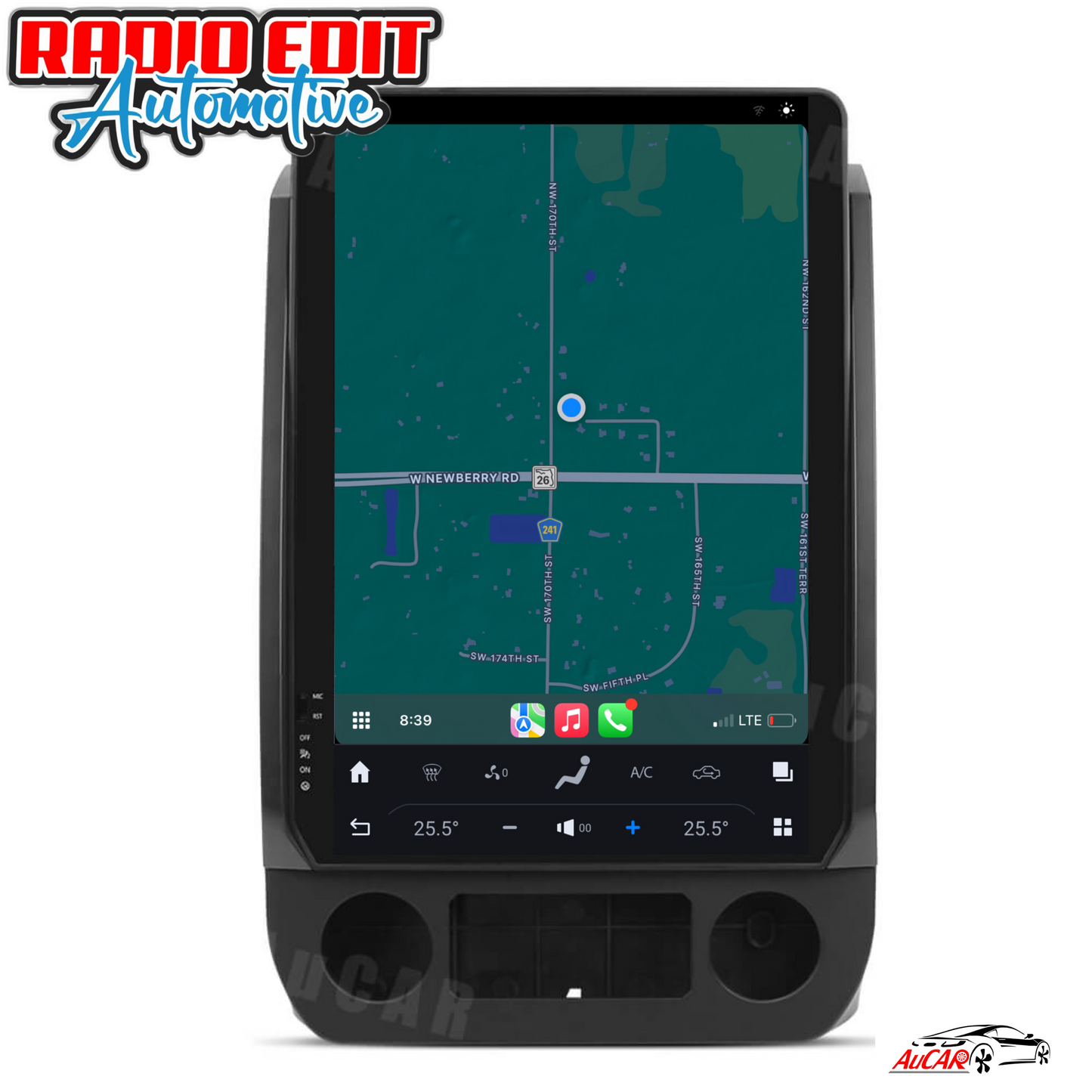 2015-2022 Ford F150 F250 F350 F450 Tesla Vertical Screen 14.4" CarPlay GPS Radio 128G