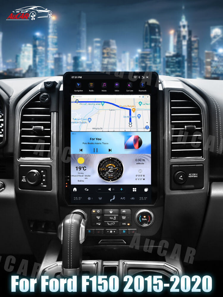 2015-2022 Ford F150 F250 F350 F450 Tesla Vertical Screen 14.4" CarPlay GPS Radio 128G