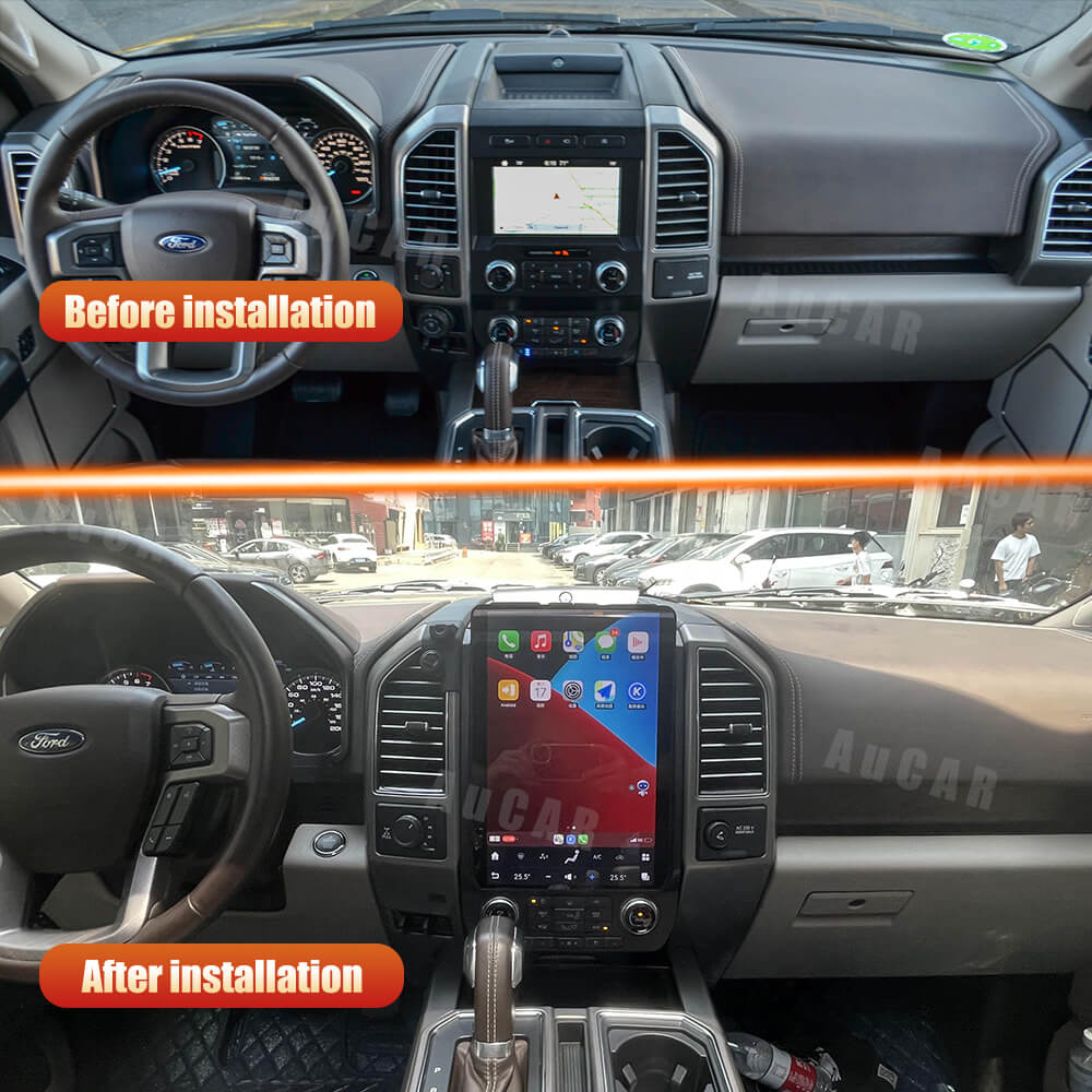 2015-2022 Ford F150 F250 F350 F450 Tesla Vertical Screen 14.4" CarPlay GPS Radio 128G