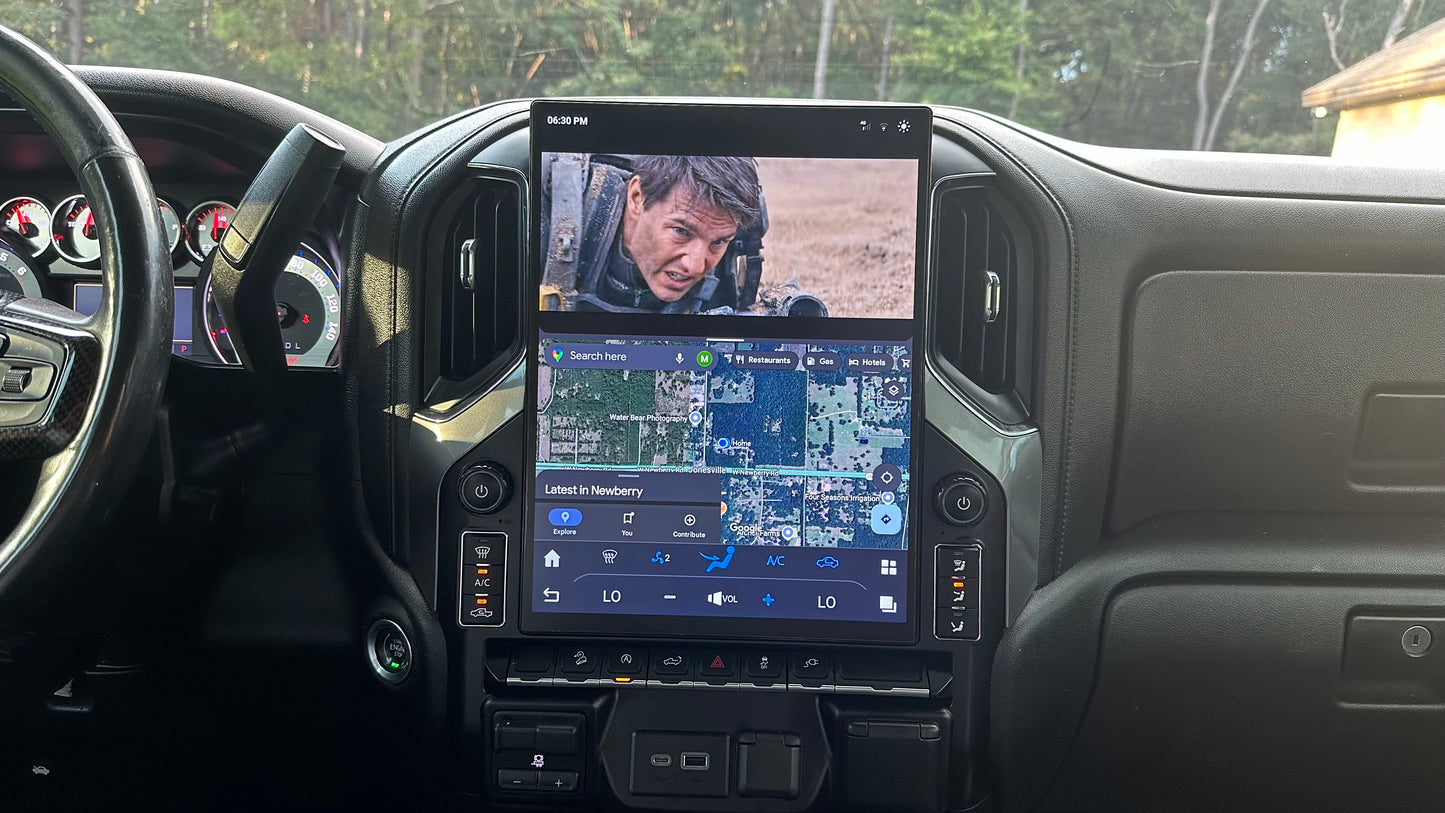 2019-2024 Chevrolet Silverado GMC Sierra Tesla Vertical Screen 15.6" CarPlay GPS Radio