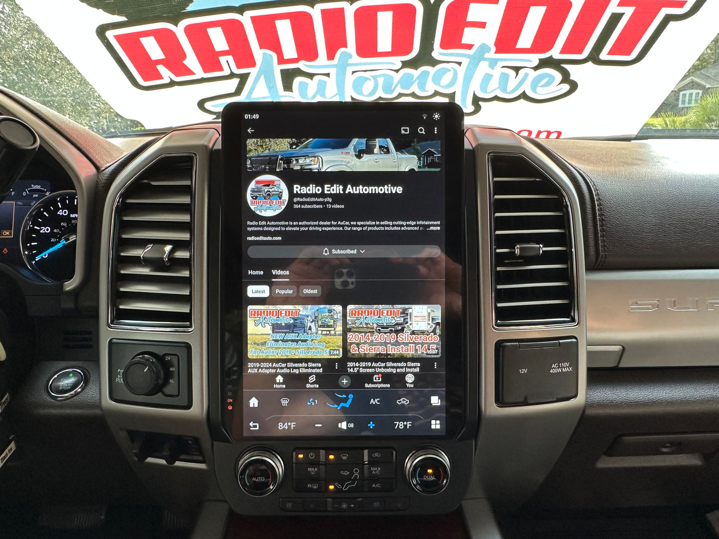 2015-2022 Ford F150 F250 F350 F450 Tesla Vertical Screen 14.4" CarPlay GPS Radio 128G