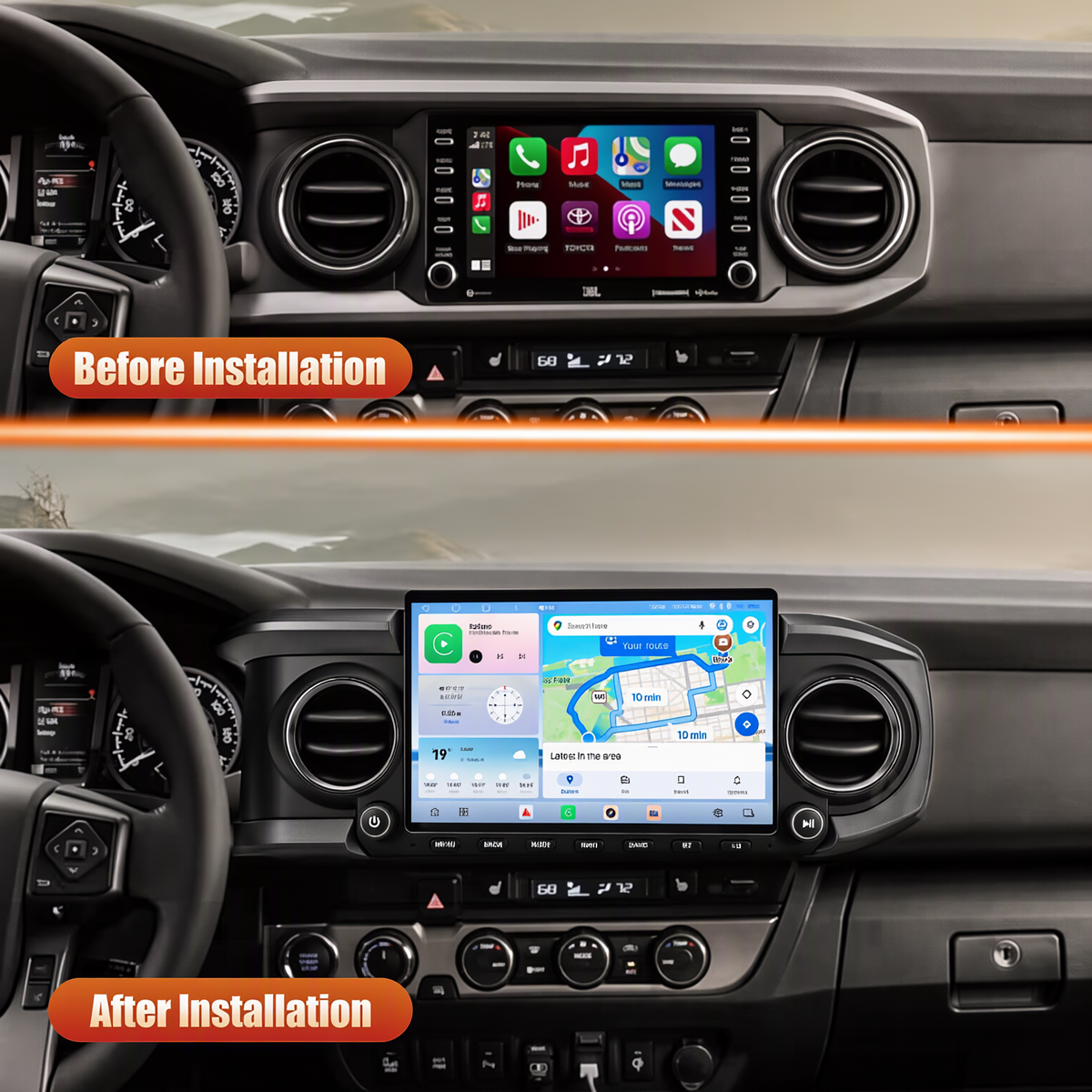 2016-2023 Tacoma Tesla Vertical Screen 11.5" CarPlay GPS Radio 128G