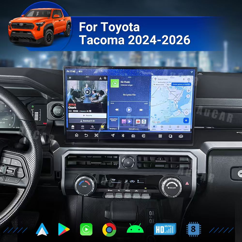 2024-2026 Toyota Tacoma 16" Tesla Screen CarPlay