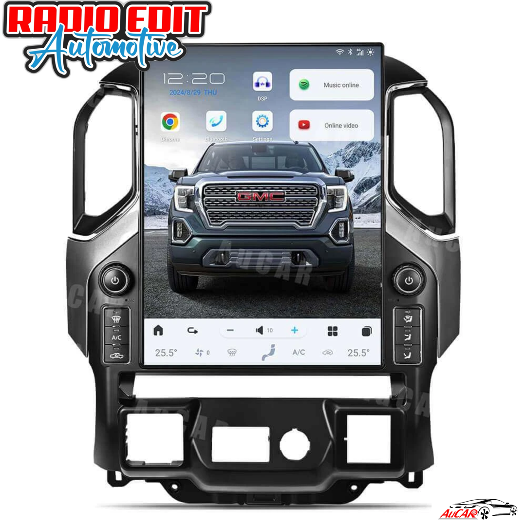 2019-2024 Chevrolet Silverado Sierra Tesla Vertical Screen 15.6" CarPlay GPS Radio