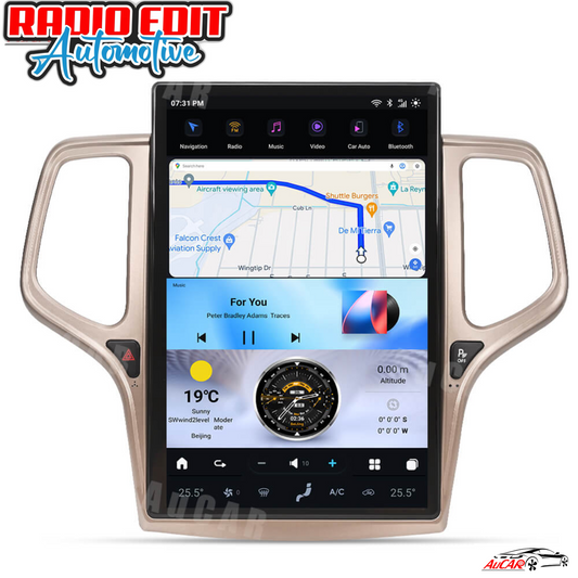 2014-2020 Jeep Grand Cherokee Tesla Vertical Screen 14.5" CarPlay GPS Radio