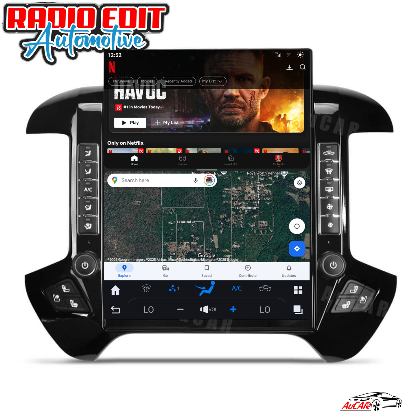 2014-2019 Silverado Sierra AuCar Tesla Screen 15.6" Android 13 CarPlay