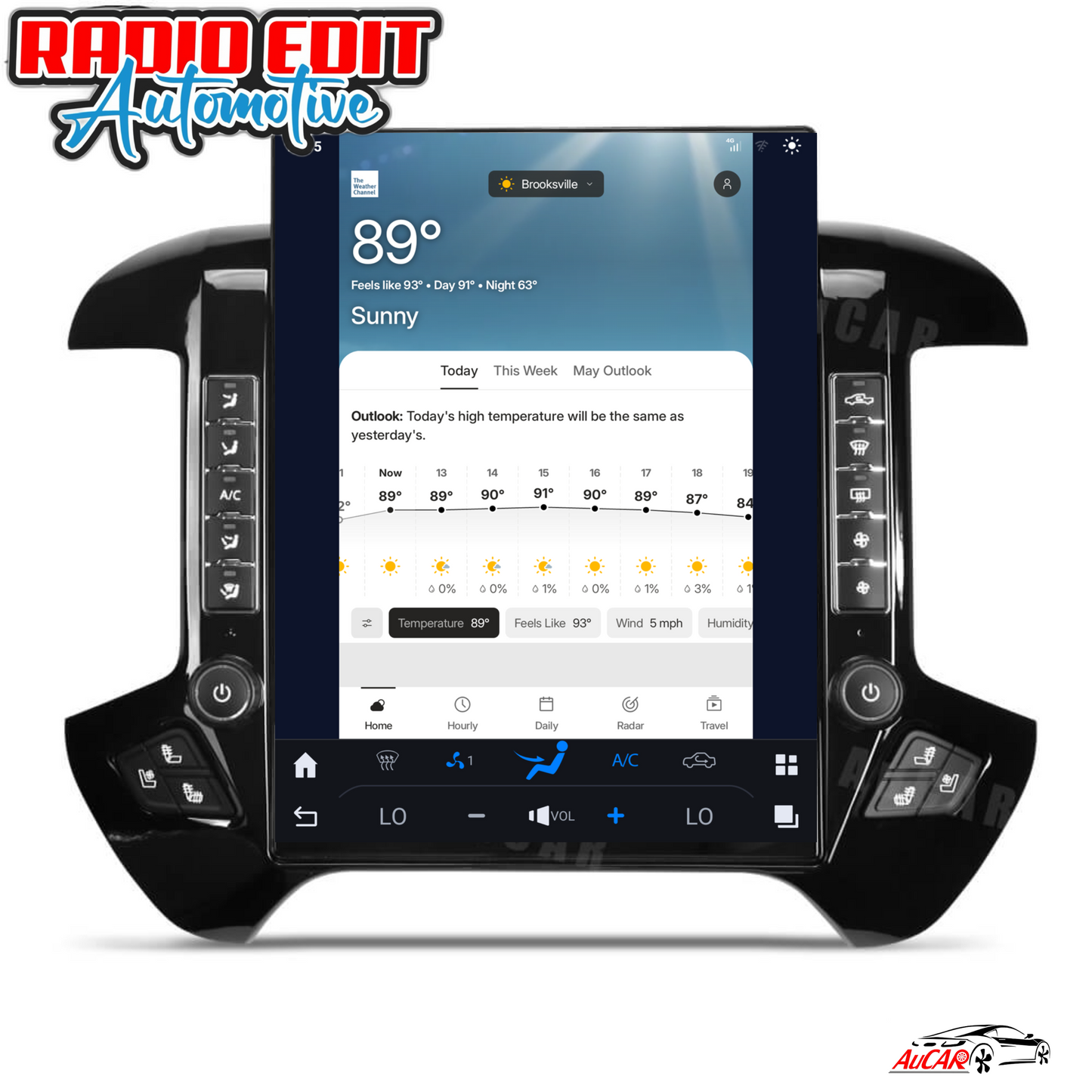 2014-2019 Silverado Sierra AuCar Tesla Screen 15.6" Android 13 CarPlay