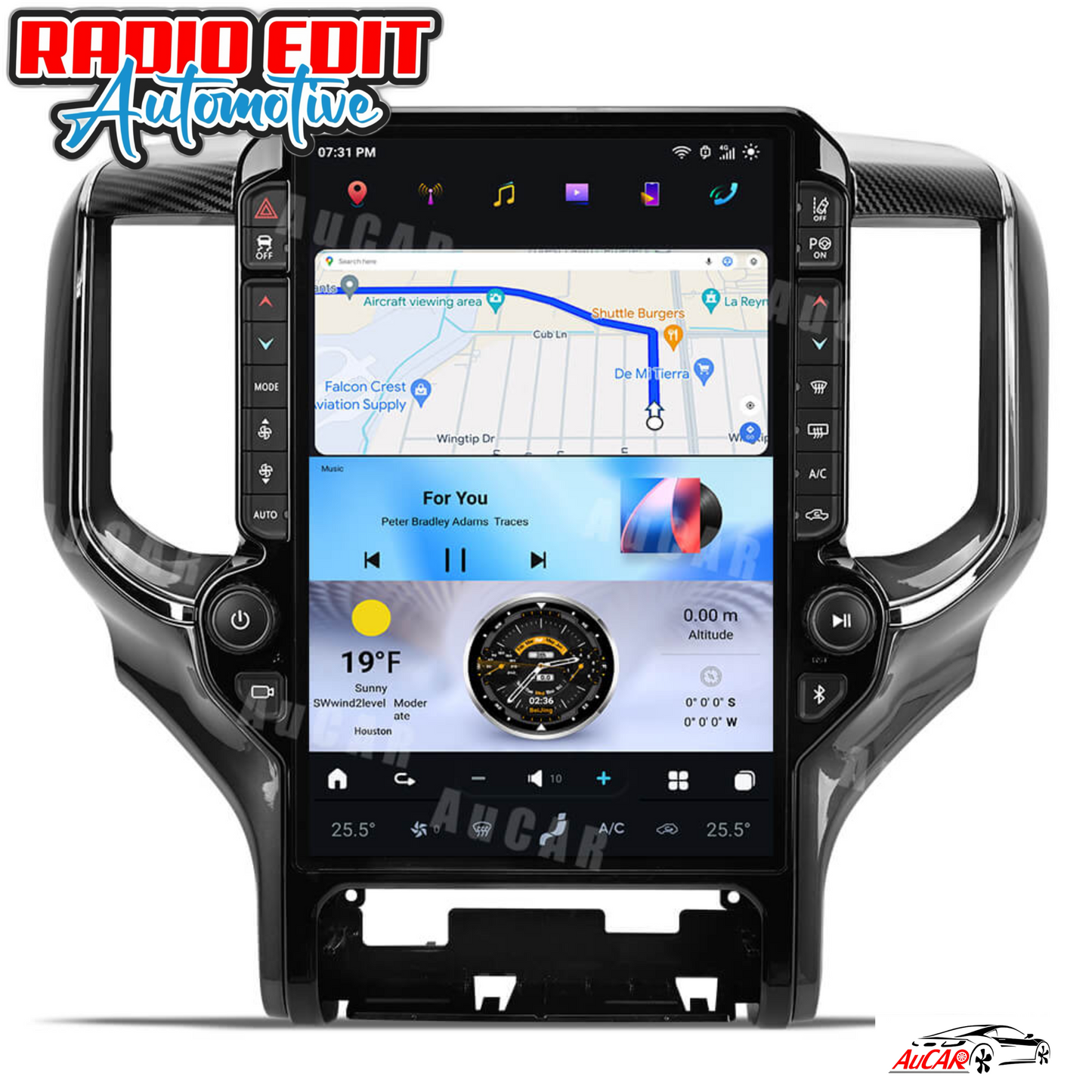 2019-2026 RAM 1500/2500/3500/4500 AuCar Tesla Android 14 14.4