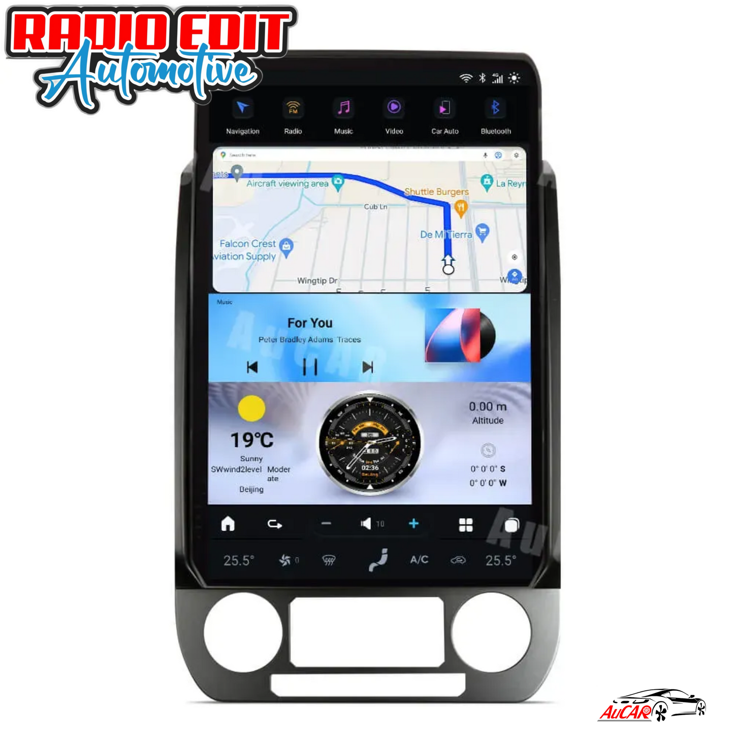 2015-2022 Ford F150 F250 F350 F450 Tesla Vertical Screen 17"" CarPlay GPS Radio 128G