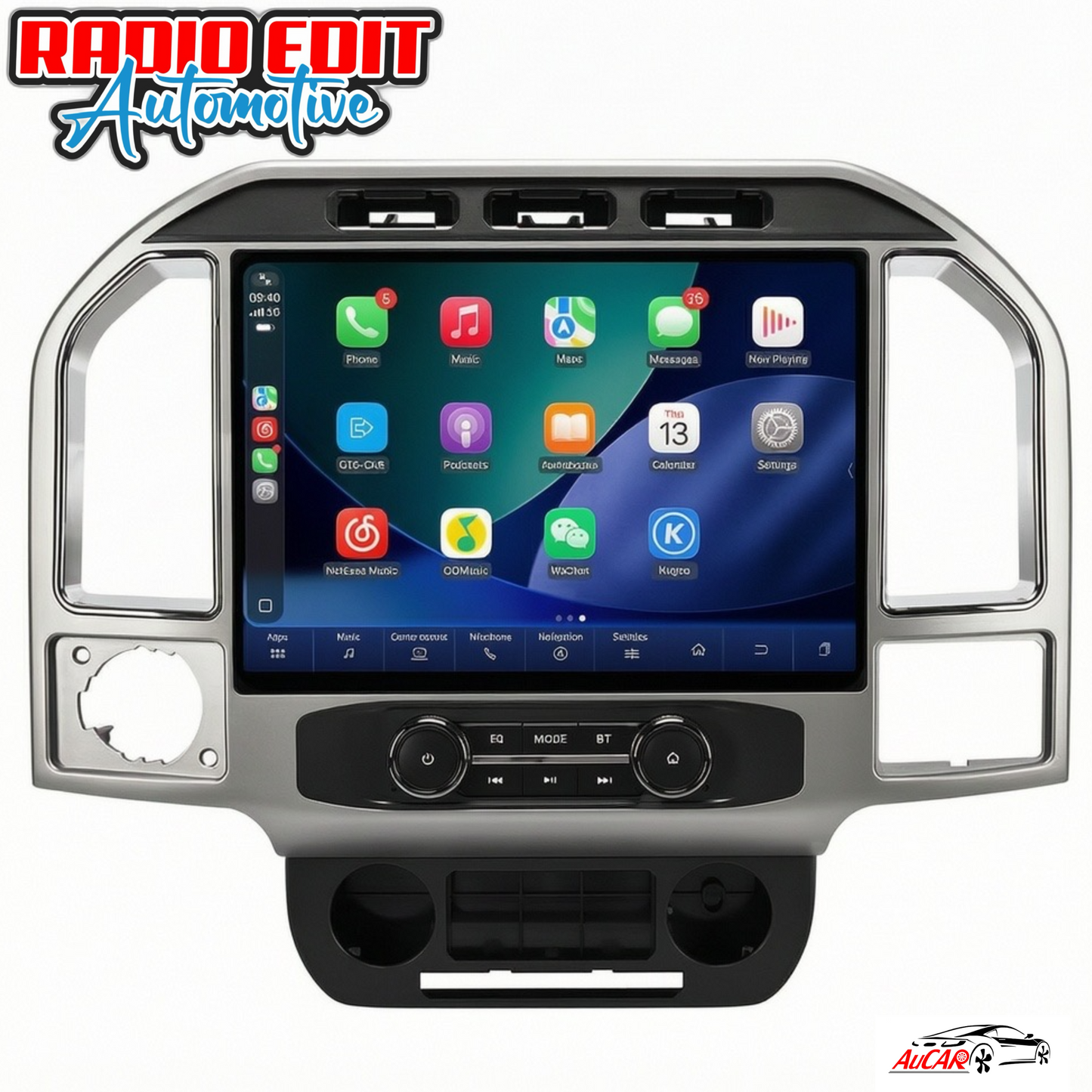 2015-2022 Ford F150 F250 F350 F450 Tesla Horizontal Screen 13.2" CarPlay GPS Radio 128G