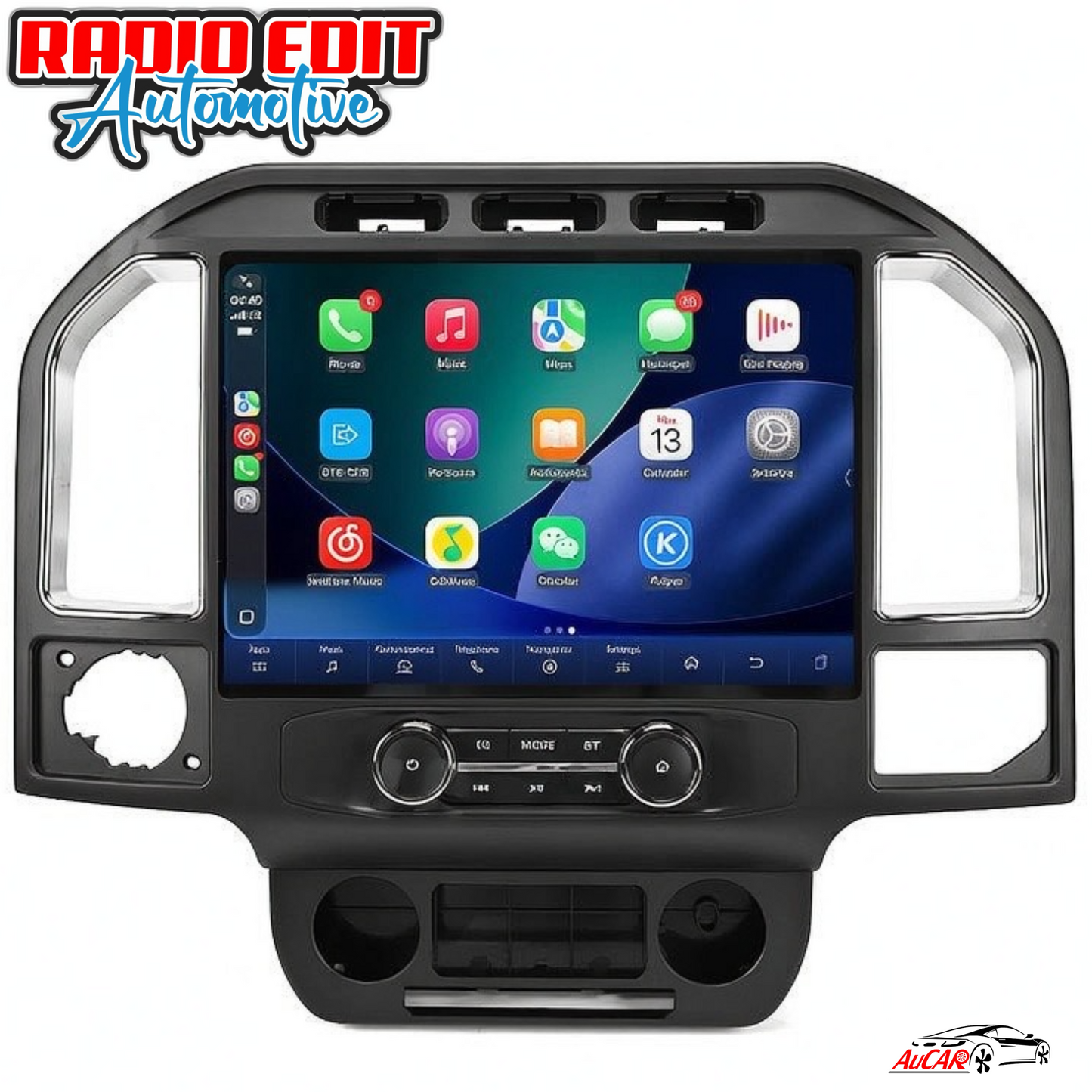 2015-2022 Ford F150 F250 F350 F450 Tesla Horizontal Screen 13.2" CarPlay GPS Radio 128G
