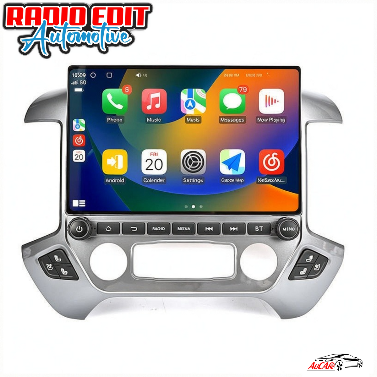 2014-2019 Silverado Sierra AuCar Tesla Screen 13" Android 13 CarPlay Horizontal