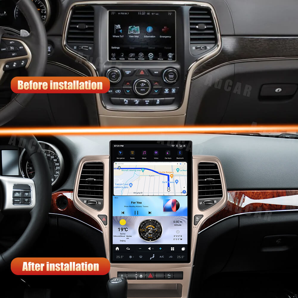 2010-2013 Jeep Grand Cherokee Tesla Vertical Screen 14.5" CarPlay GPS Radio