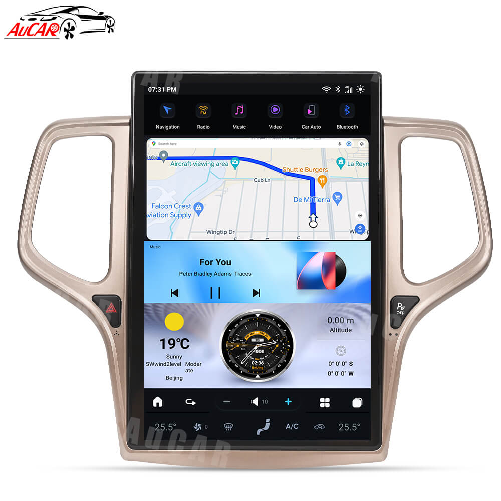 2014-2020 Jeep Grand Cherokee Tesla Vertical Screen 14.5" CarPlay GPS Radio