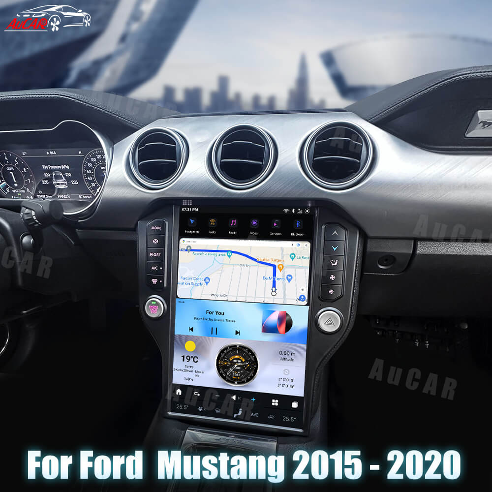 2015-2020 Ford Mustang Tesla Vertical Screen 14.5"" CarPlay GPS Radio 128G