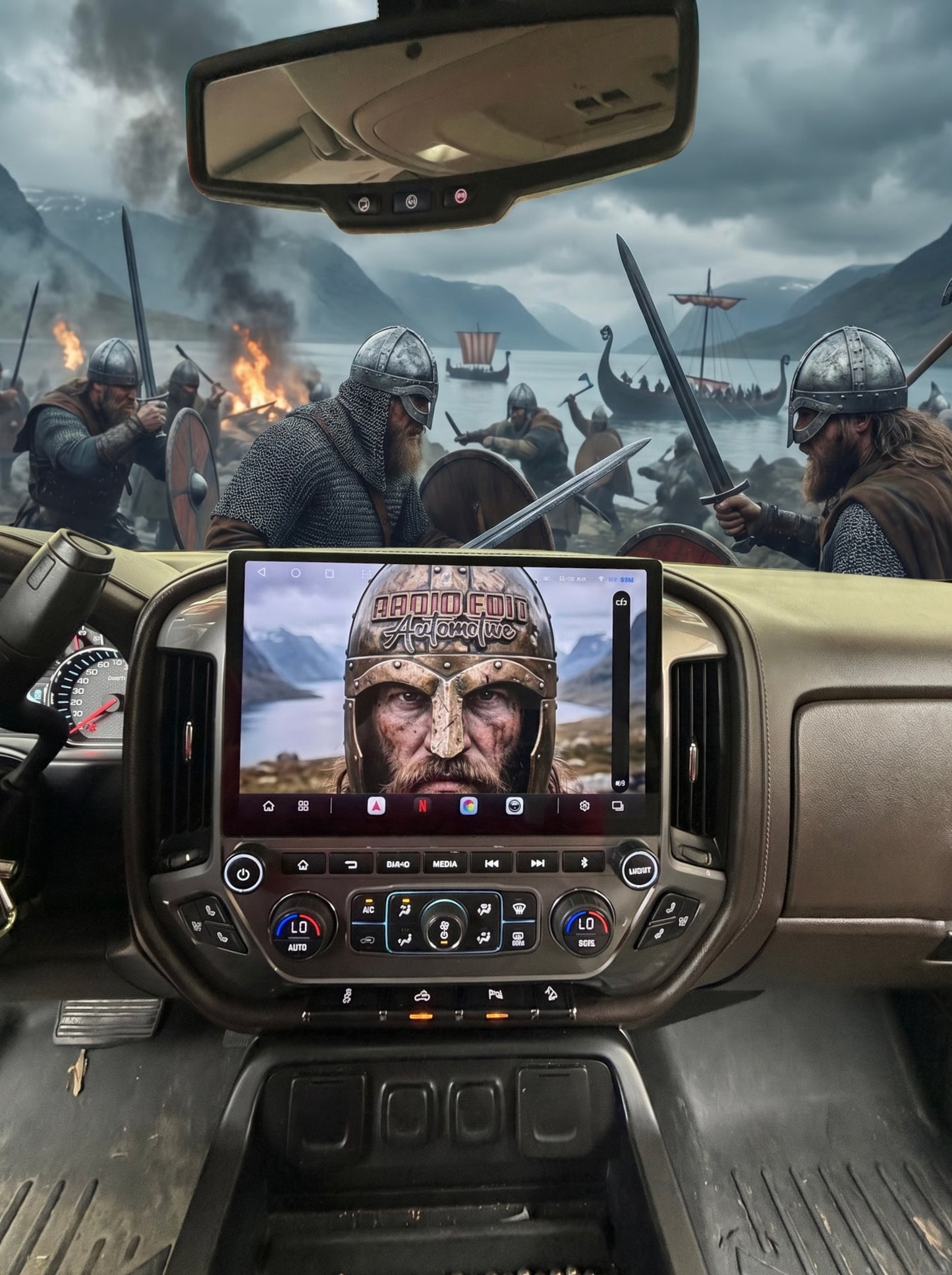 2014-2019 Silverado Sierra AuCar Tesla Screen 13" Android 14 CarPlay Horizontal