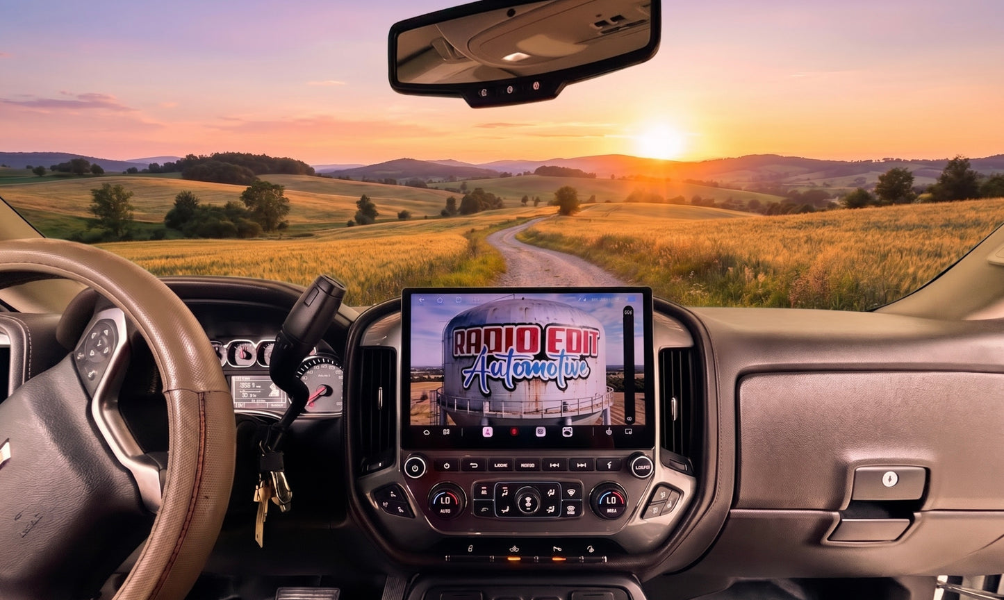 2014-2019 Silverado Sierra AuCar Tesla Screen 13" Android 14 CarPlay Horizontal