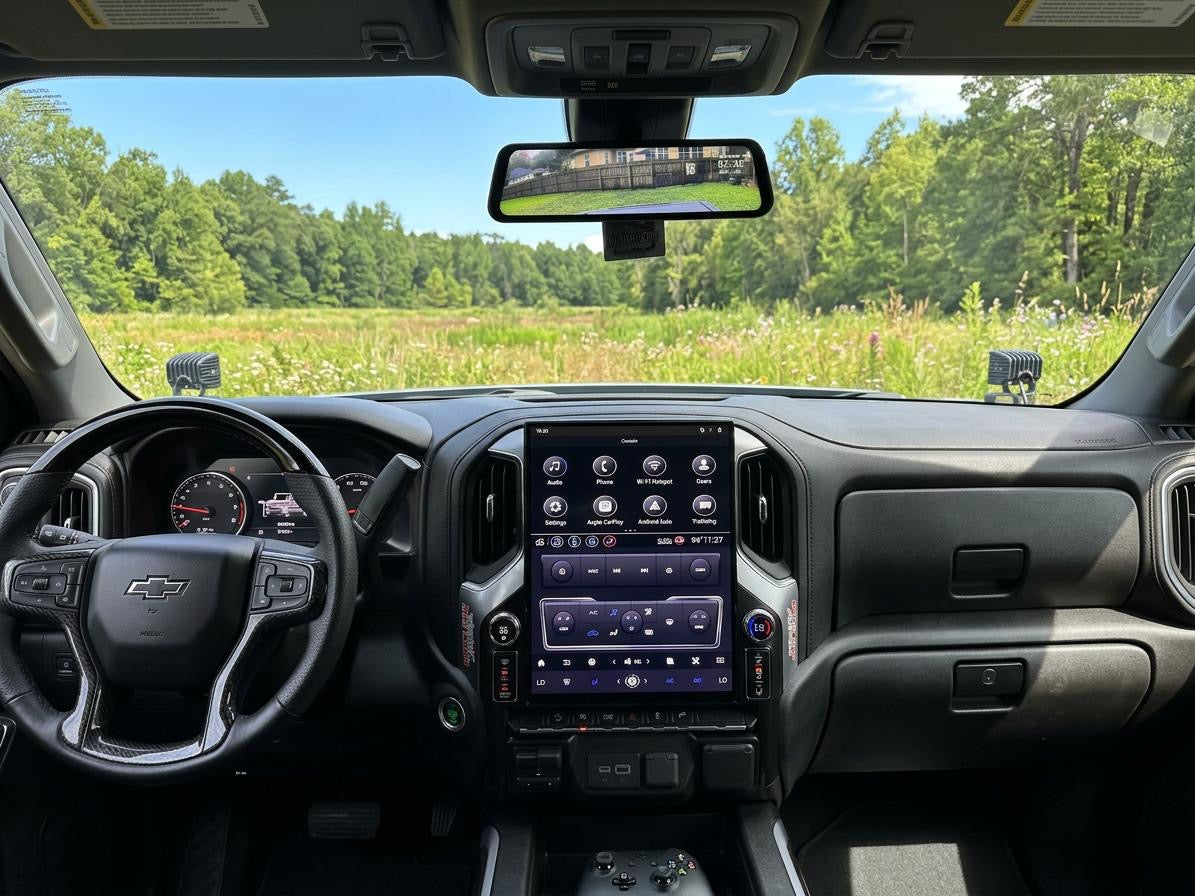 2019-2026 Chevrolet Silverado GMC Sierra Android 14 Tesla Style Vertical Screen 15.6" CarPlay GPS Radio LED Knobs
