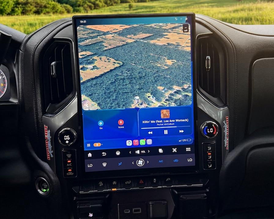 2019-2026 Chevrolet Silverado GMC Sierra Android 14 Tesla Style Vertical Screen 15.6" CarPlay GPS Radio LED Knobs