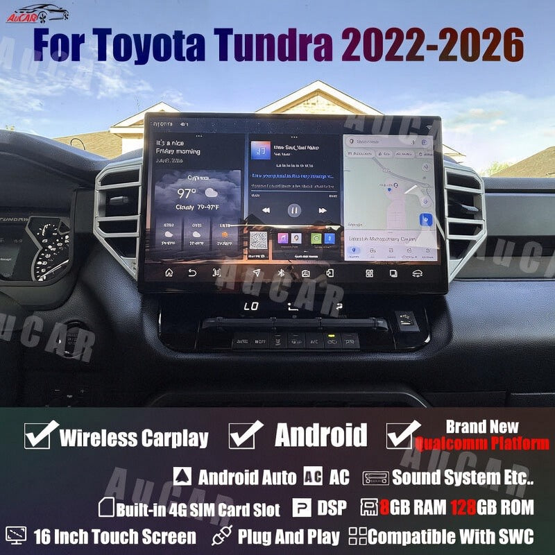 2022-2026 Toyota Tundra 16" Tesla Screen CarPlay