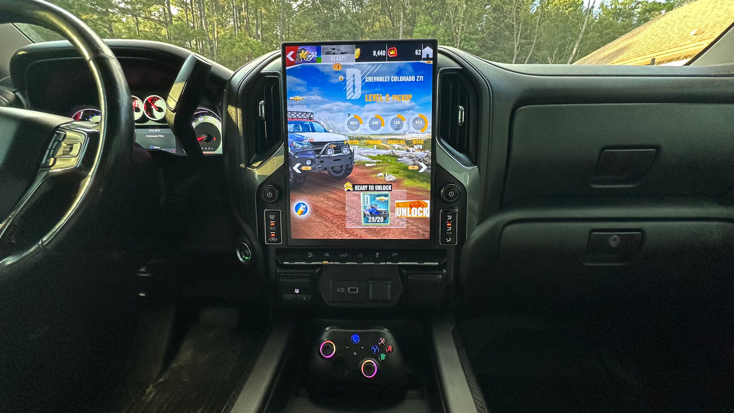 2019-2024 Chevrolet Silverado Sierra Tesla Vertical Screen 15.6" CarPlay GPS Radio