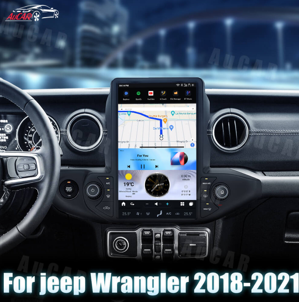 2018-2021 Jeep Wrangler Gladiator 13.6" Tesla Screen CarPlay