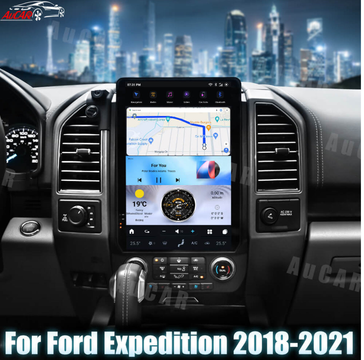 2018-2021 Ford Expedition 14.5" Tesla Screen Android 13 CarPlay