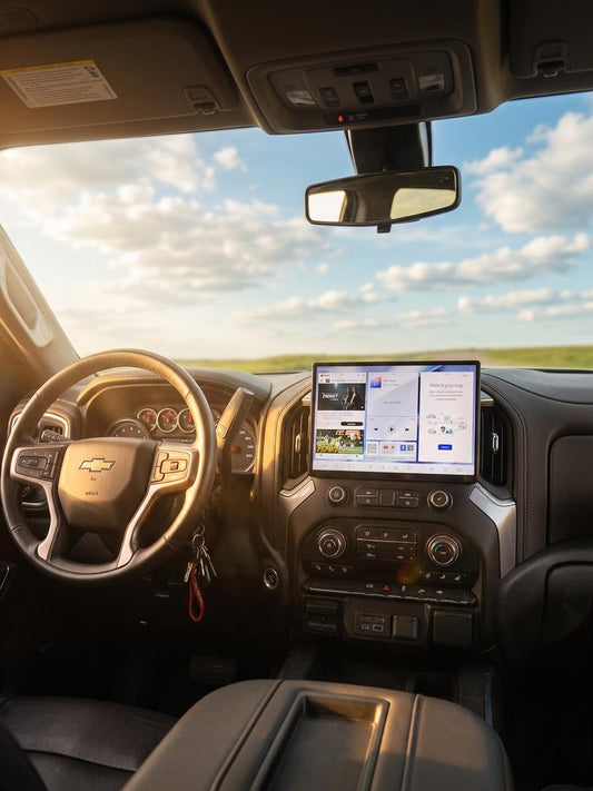 2019-2026 Chevrolet Silverado GMC Sierra Android 14 Tesla Style Horizontal Screen 13" CarPlay GPS Radio PREORDER