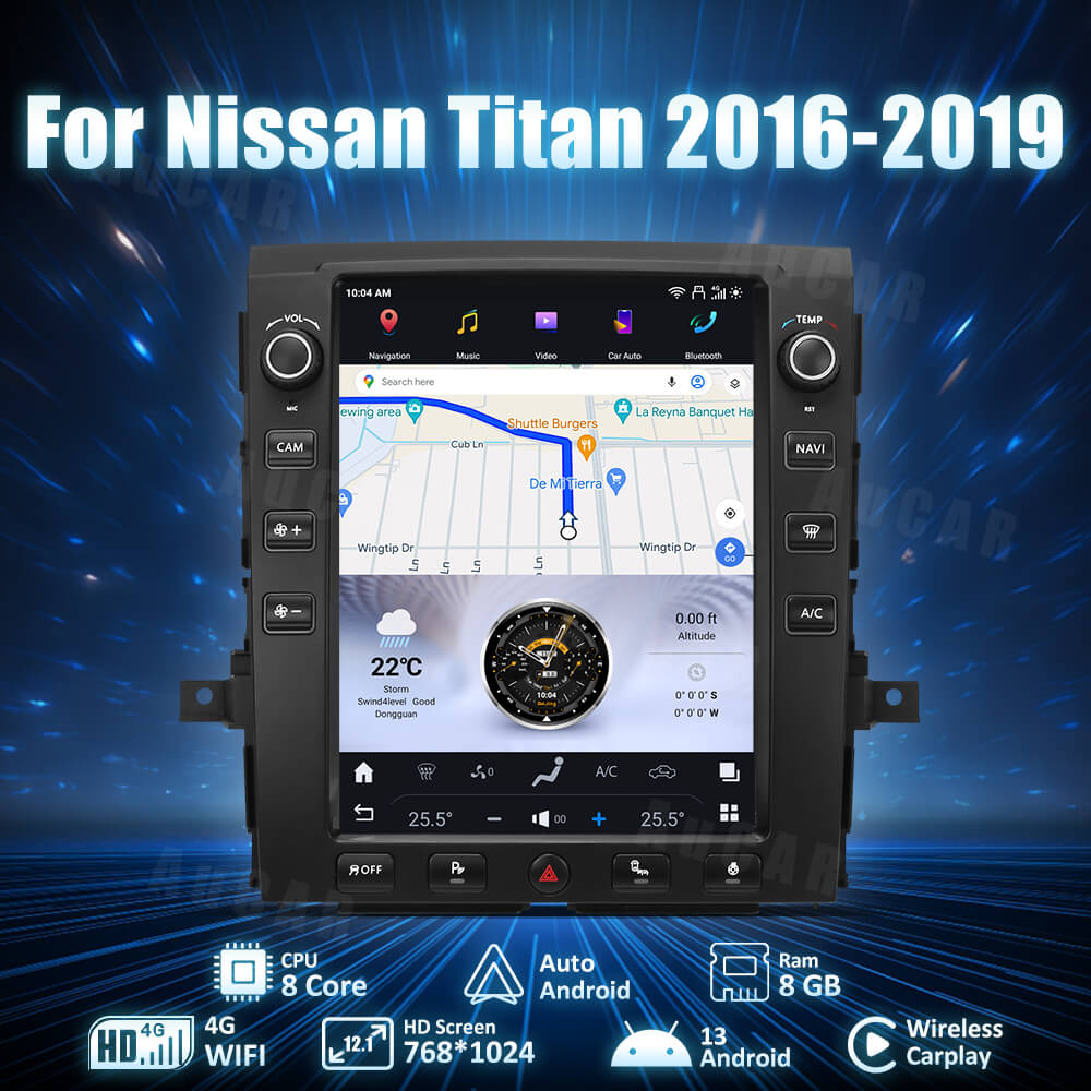 2016-2019 Nissan Titan 12.1" Tesla Screen CarPlay