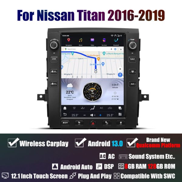 2016-2019 Nissan Titan 12.1" Tesla Screen CarPlay