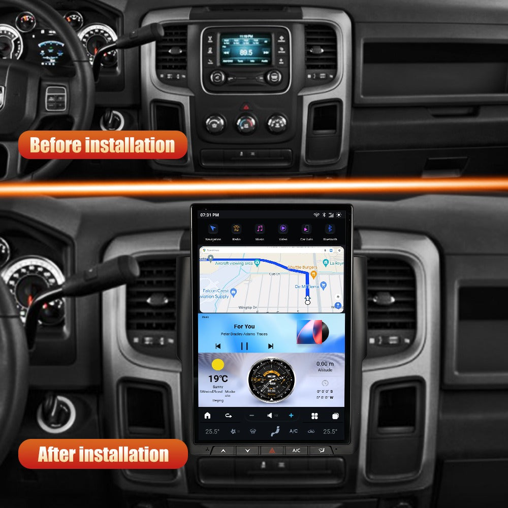 2013-2022 RAM 1500/2500/3500/4500 AuCar Tesla Android 13 14.4