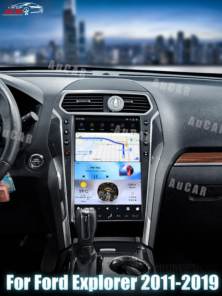 2011-2019 Ford Explorer Tesla Vertical Screen 14.4"" CarPlay GPS Radio 128G