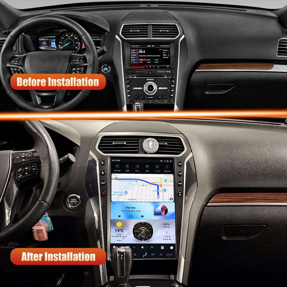 2011-2019 Ford Explorer Tesla Vertical Screen 14.4"" CarPlay GPS Radio 128G