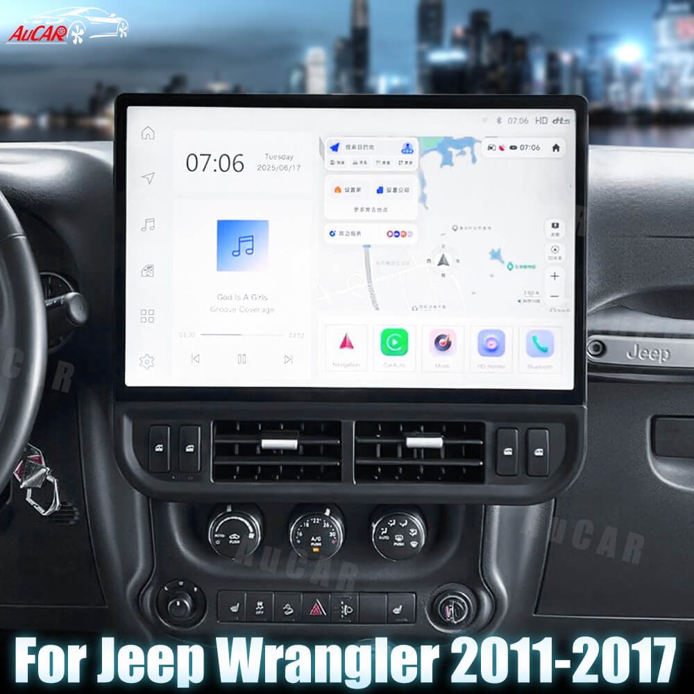 2011-2017 Jeep Wrangler Gladiator AuCar Tesla Style Android 13 16.8
