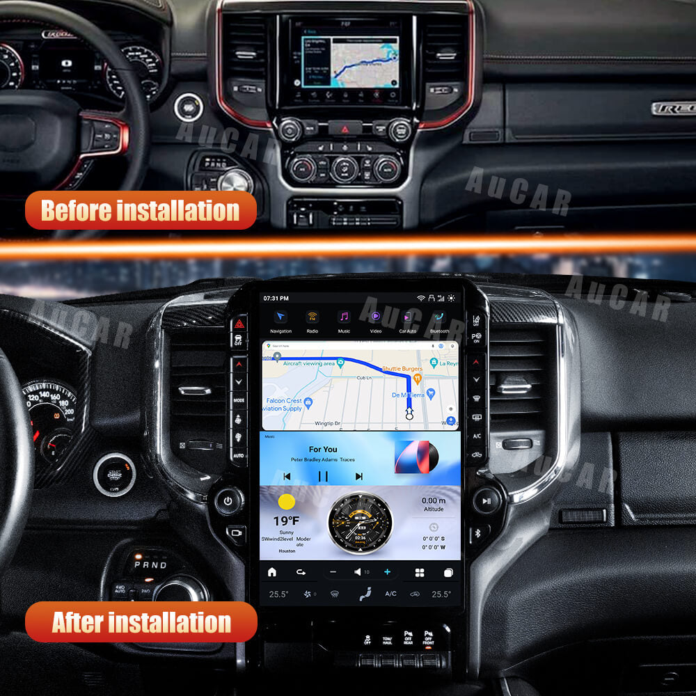 2019-2026 RAM 1500/2500/3500/4500 AuCar Tesla Android 14 14.4