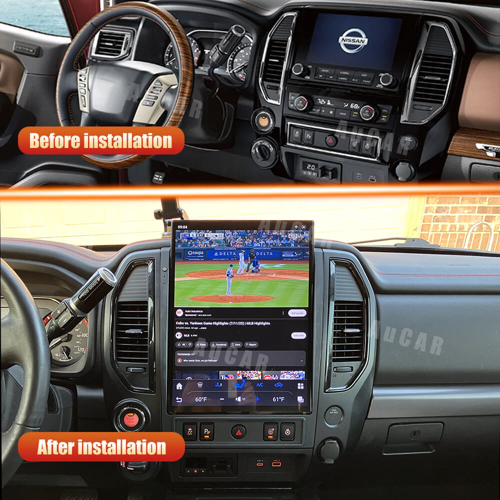 2020-2024 Nissan Titan 15.6" Tesla Screen CarPlay